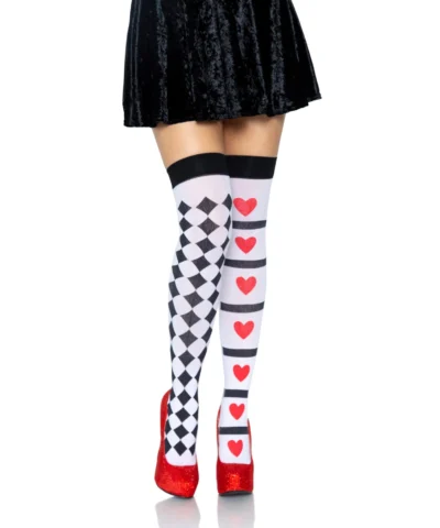 Medias Eroticas Altas hasta el Muslo de Liza Harlequin  -  Leg Avenue