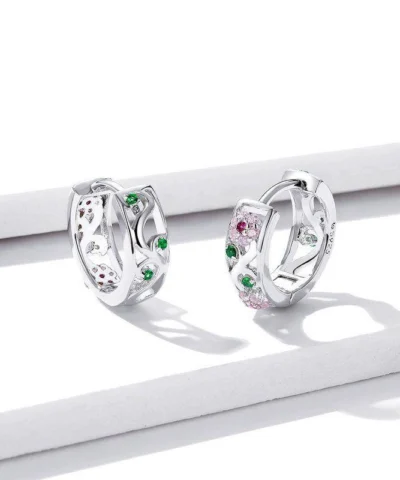 Pendientes de Flores en Plata 925