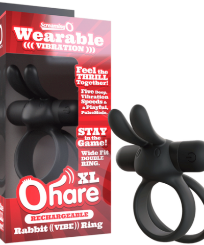Anillo Vibrador Recargable Ohare XL NEGRO | Extra Elástico y Potente PARA PENES GRANDES